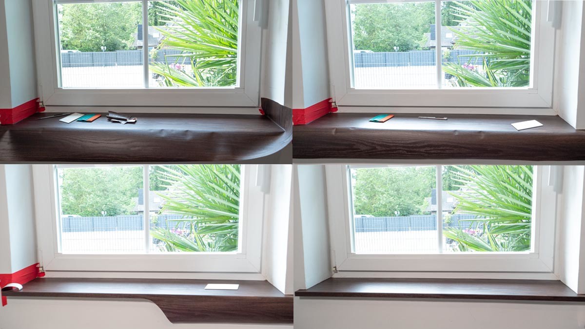 Fensterbank Folie: Laminieren von Fensterbänken